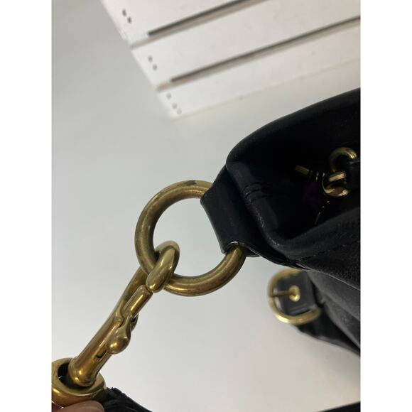 COACH 12935 LARGE SMOOTH BLACK LEATHER CROSSBODY BAG - Picture 8 of 16